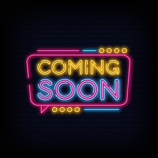 coming soon neon sign