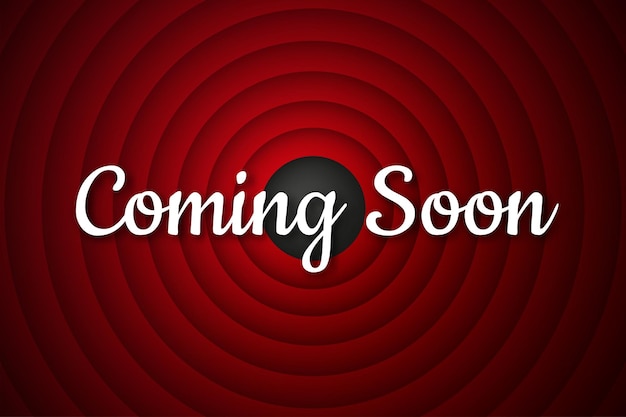 Coming Soon Old cinema theater movie round promotion announcement screen