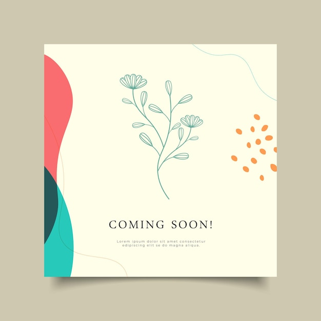 coming soon template minimalist for social media post