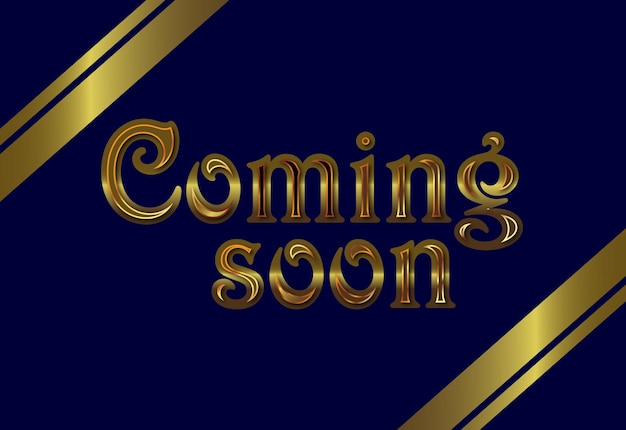 Coming soon vector lettering Promotion or announcement banner