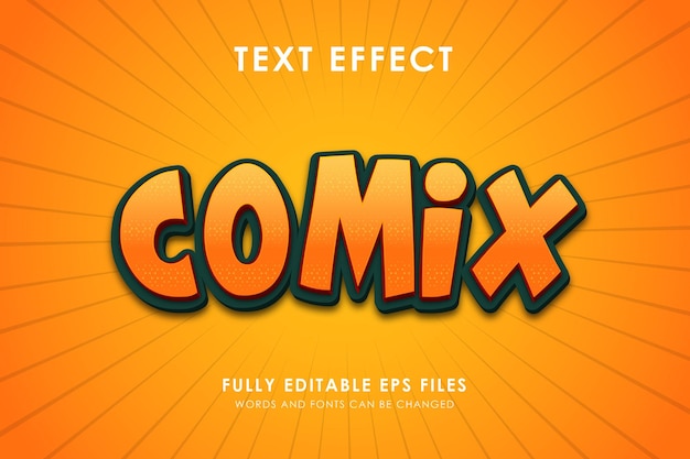 Comix editable Text effect