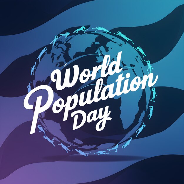 Vector commemorative and inspiring world population day illustration vector graphic