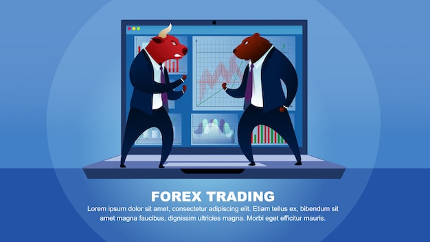 Vector commerce stock market forex trading global money