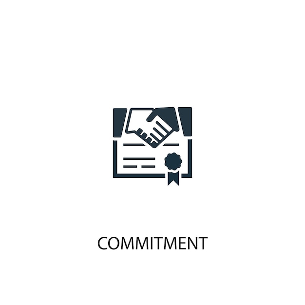 Commitment icon. Simple element illustration. commitment concept symbol design. Can be used for web and mobile.