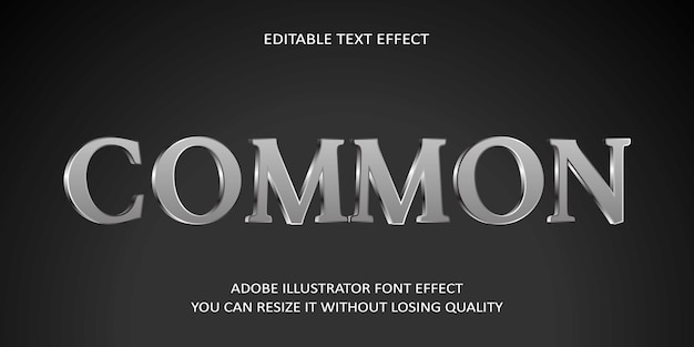 Common   Editable text Effect