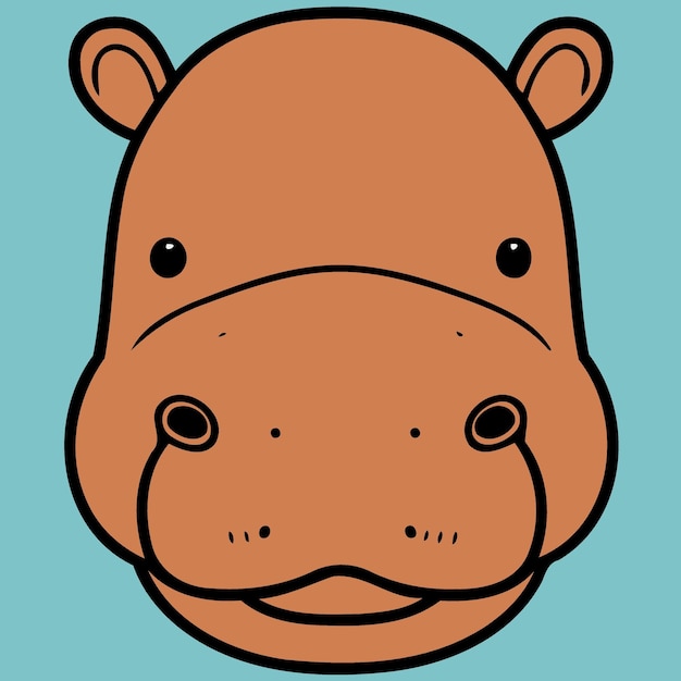 Common hippopotamus herbivore mammal animal face