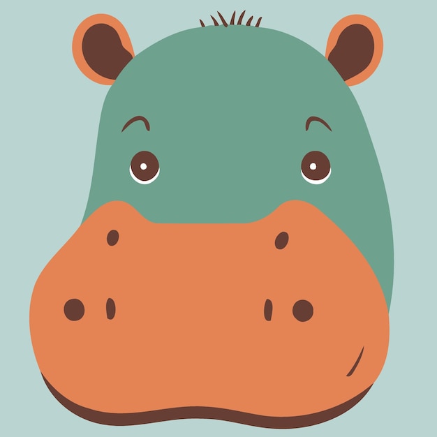 Common hippopotamus herbivore mammal animal face