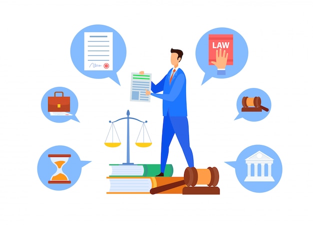 Common Law Professor, Teacher Vector Character