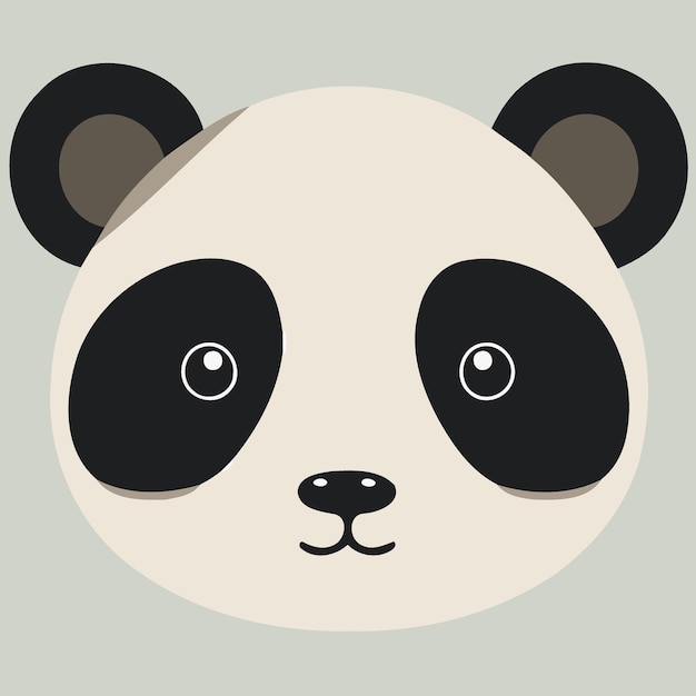 Common panda bear mammal animal face