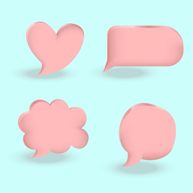 communication bubbles paper style 3D background