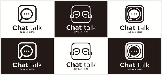 Communication logo chat communication vector illustration chat app logo design