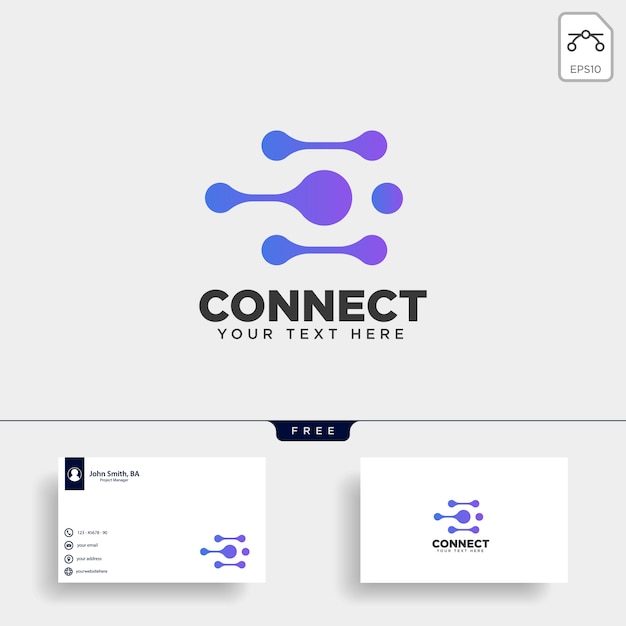 Vector communication logo template vector illustration