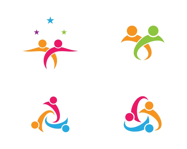 Community care symbol illustration design