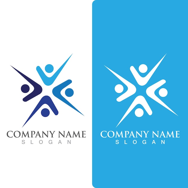 Community group logo network and social icon vector