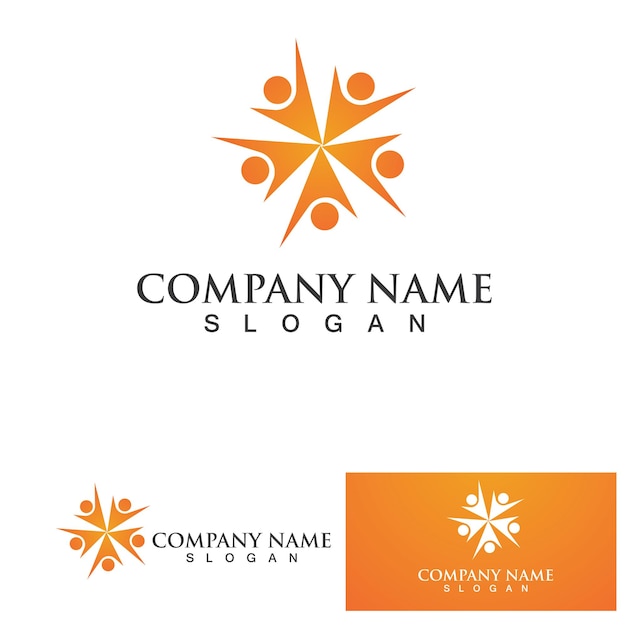 Community Logo Design Template for Teams or Groupsnetwork and social icon design