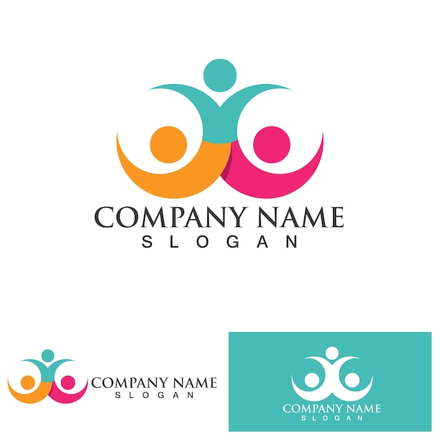 Community Logo Design Template for Teams or Groupsnetwork and social icon design