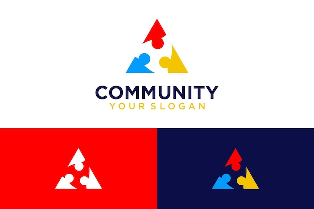 community logo design with people or humans