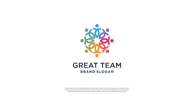 Community logo template for social team group Premium Vector part 2