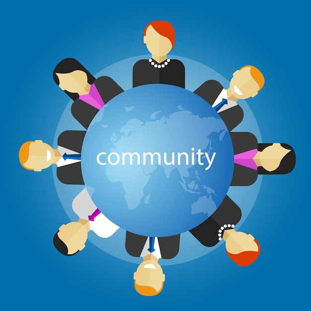 community people around the globe business working management