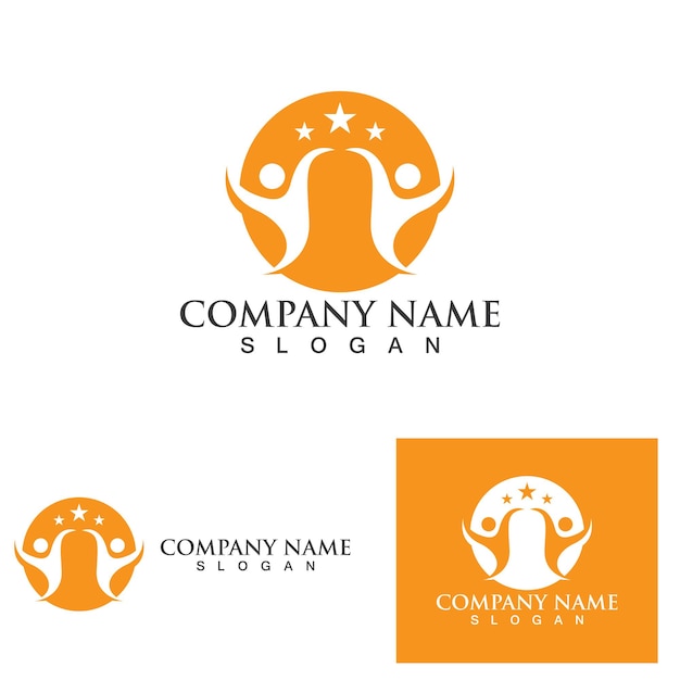 Community union people care logo and symbols template