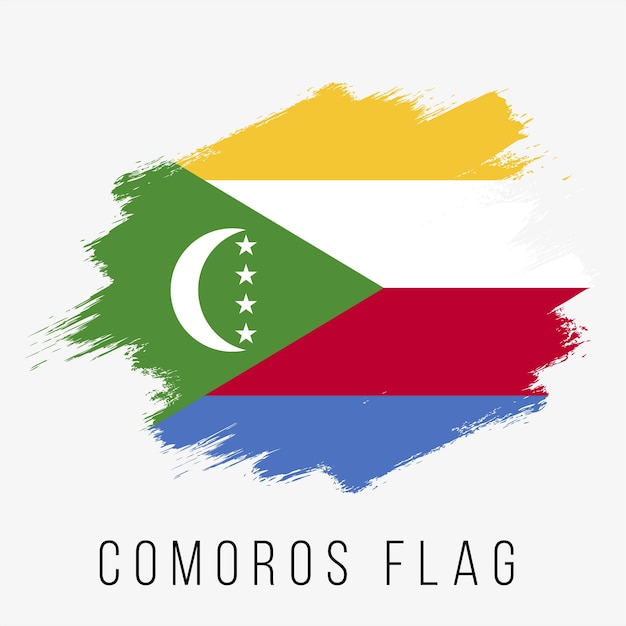 Comoros Vector Flag. Comoros Flag for Independence Day. Grunge Comoros Flag. Comoros Flag