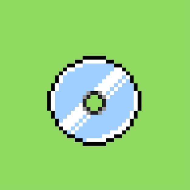 compact disk with pixel art style