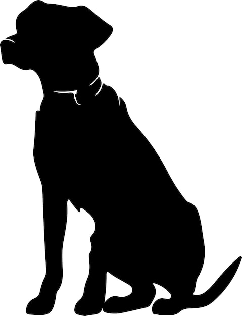 companion dog black silhouette with transparent background