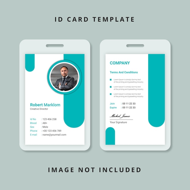 Company Abstract id cards template Vector