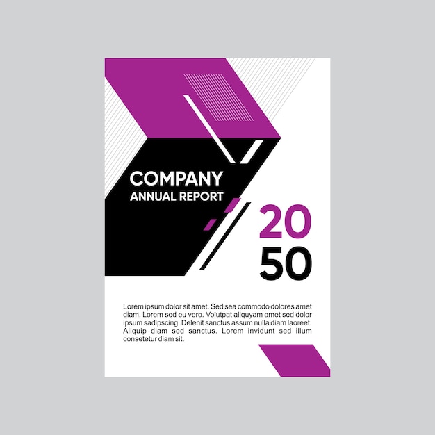 Company annual report cover template A4 size for brochure design magazine poster flyer