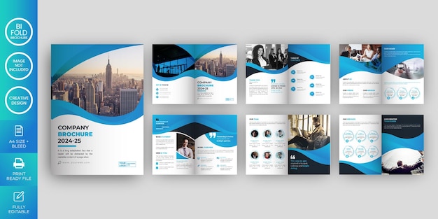 Company bifoold business brochure templete