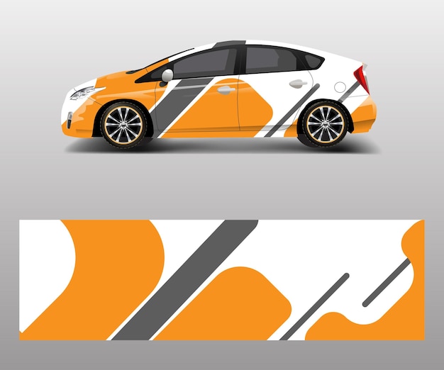 Company branding Car decal wrap design vector Graphic abstract shapes designs company car