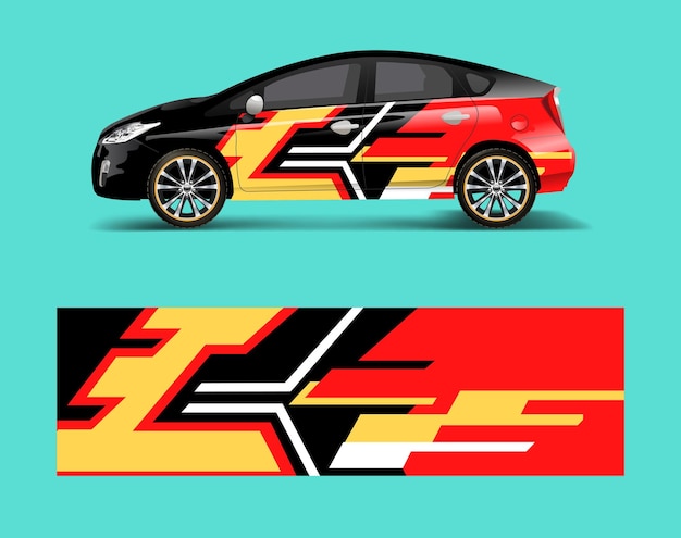 Company branding Car decal wrap design vector Graphic abstract shapes designs company car