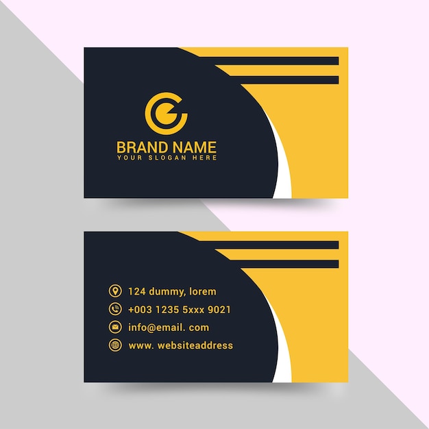 Company business card design template