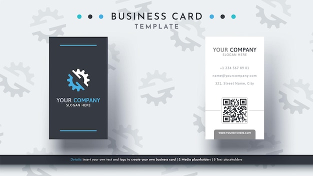 Vector company business card template professional design for your company visual brand identification