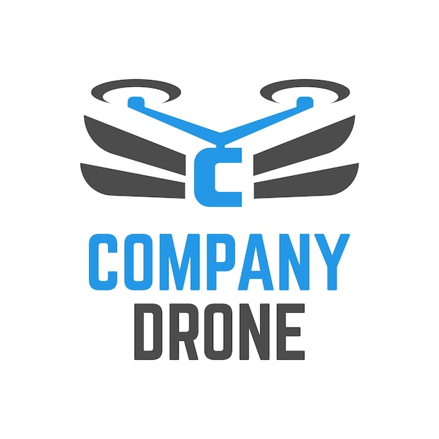 company drone flat minimalist logo