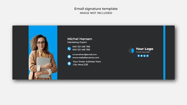 Company Email Signature Template Premium Vectors