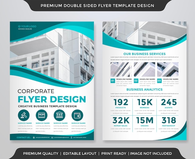 company flyer template use for business brochure