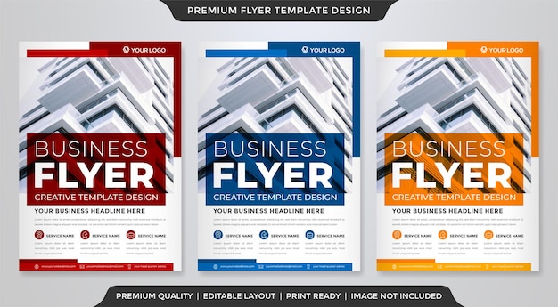 company flyer template with abstract style and modern concept use for business brochure and poster