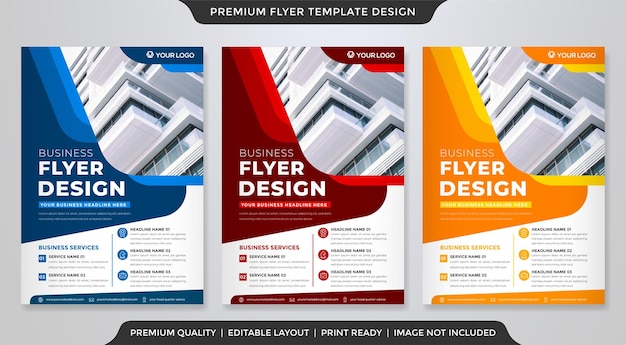 company flyer template with minimalist and modern style