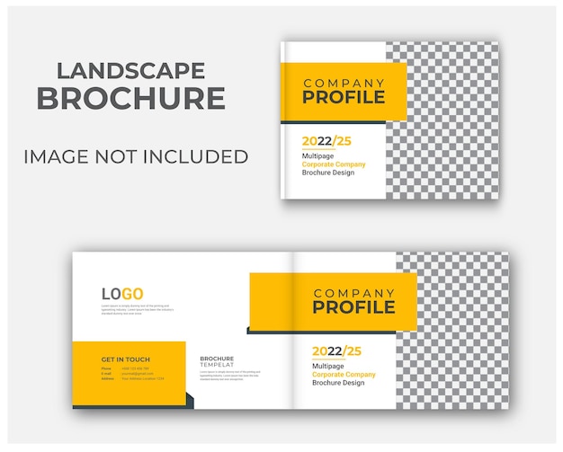 Vector company landscape brochure template layout design or minimalist an minimal brochure