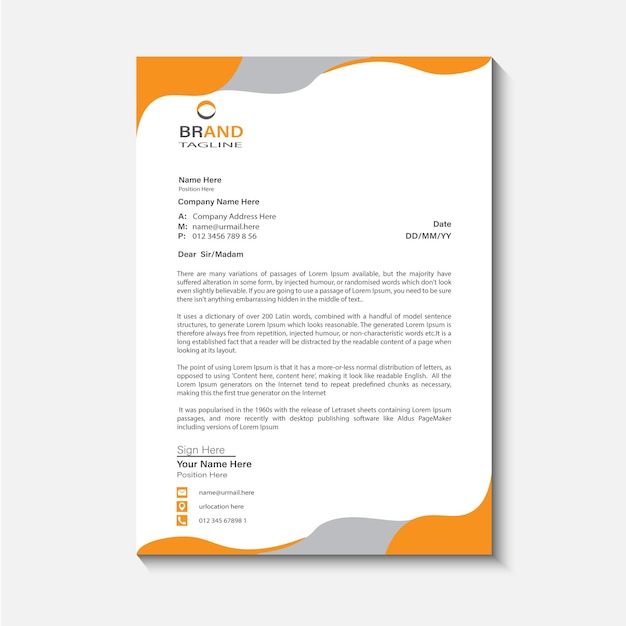 company letterhead design