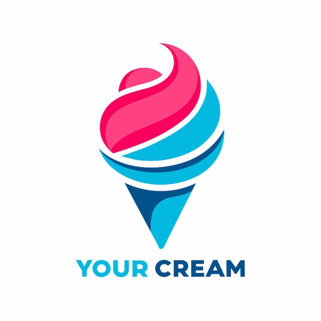 Vector a company logo elegant in more color free vector ice cream design 3d render cinematic