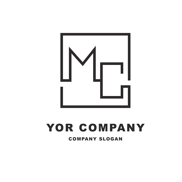 Company logo letter MC for business branding