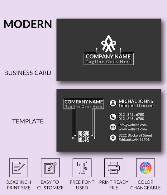 a company logo for modern business cards