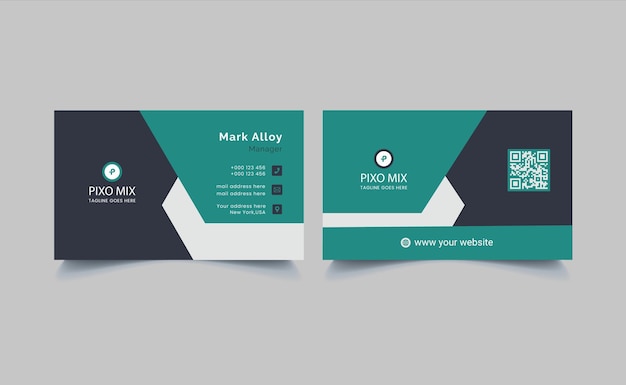 Company modern business card elegant minimal design template