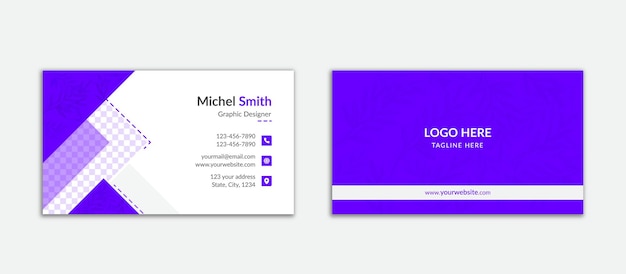 Company name card and business card premium vector