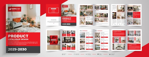 Company product catalog design template, Modern product catalog design template