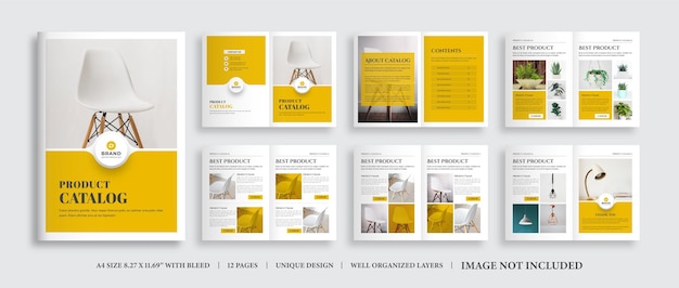 Company product catalogue design template Product Catalog Template Design