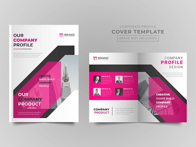 Company profile book cover brochure template layout design