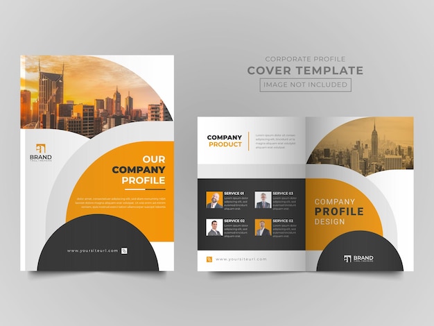 Company profile book cover brochure template layout design